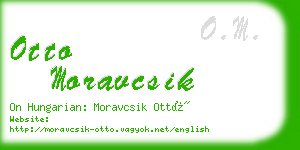 otto moravcsik business card